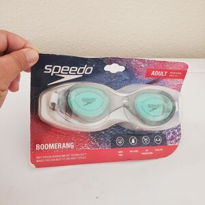 Speedo Adult Boomerang Swim Goggles - Blue Cobalt, Ages 14 +